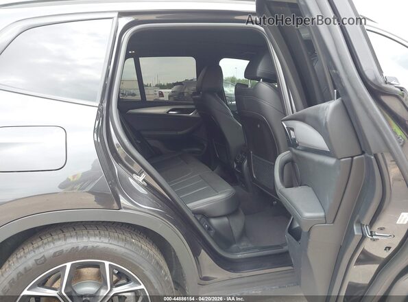 5UX43DP02N9J51185 2022 BMW X3 Black VIN კოდის სტიკერის ხედი