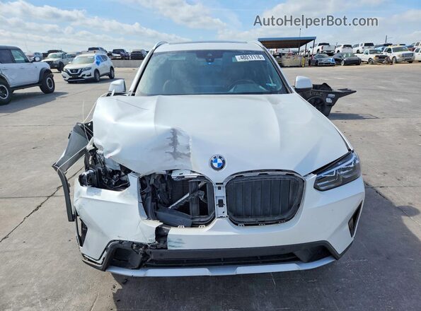 5UX43DP02N9K26029 2022 BMW X3 White Вид спереду