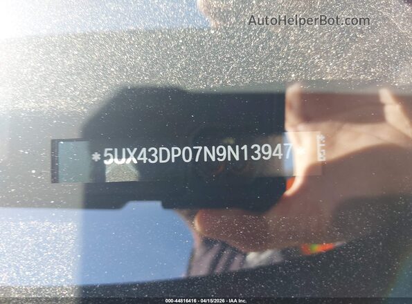5UX43DP07N9N13947 2022 BMW X3 Black 