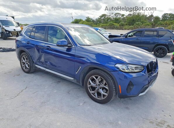 5UX43DP09R9U28811 2024 BMW X3 Blue Առջևի աջ