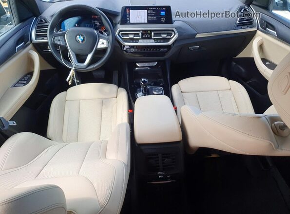 5UX43DP09R9U28811 2024 BMW X3 Blue Առջևի վահանակի տեսք