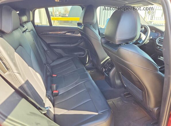 5UX43DT06P9P84586 2023 BMW X4 Burgundy Вид задніх сидінь