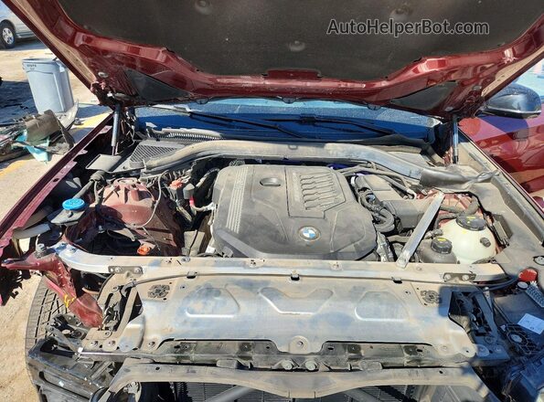 5UX43DT06P9P84586 2023 BMW X4 Burgundy Вид задньої частини салону