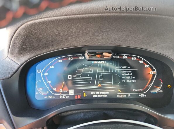 5UX43DT06P9P84586 2023 BMW X4 Burgundy Вид щитка приладів