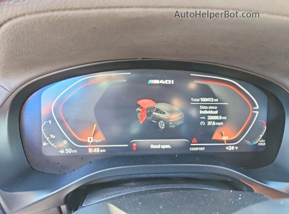5UX43DT09P9R39485 2023 BMW X4 Белый Вид щитка приборов