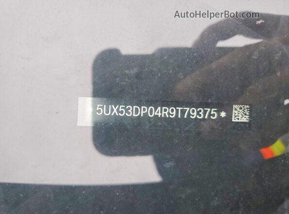 5UX53DP04R9T79375 2024 BMW X3 Black VIN sticker view
