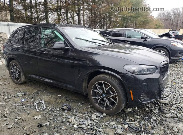 5UX53DP04R9T79375 2024 BMW X3 Black Front right