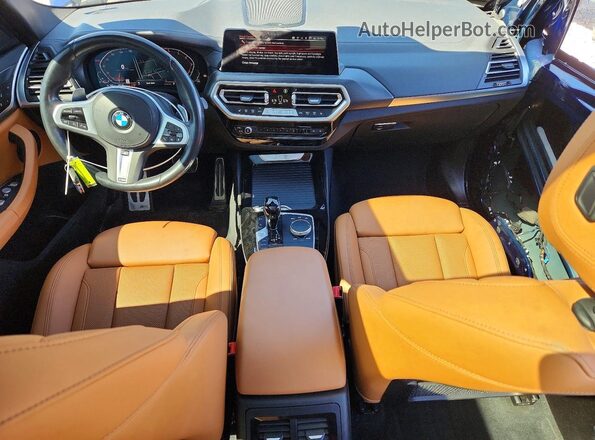 5UX53DP05N9M83027 2022 BMW X3 Синий Вид панели приборов
