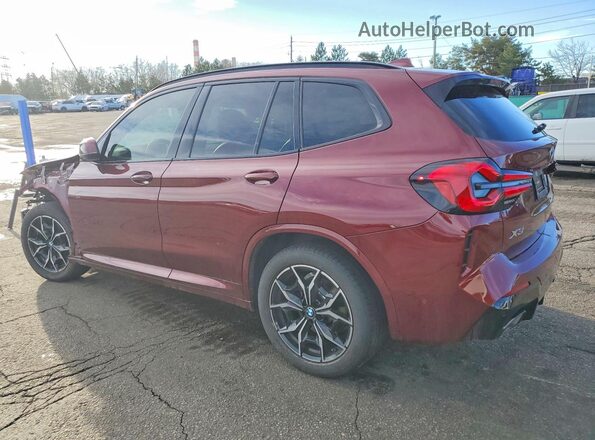 5UX53DP06P9S73927 2023 BMW X3 Maroon 