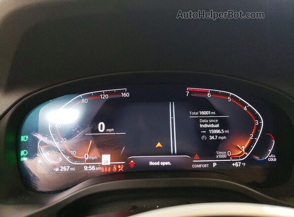 5UX53DP06R9W79516 2024 BMW X3 Black Vista del cuadro de instrumentos