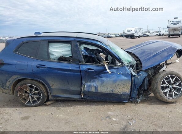 5UX53DP07N9N28548 2022 BMW X3 Blue Widok zestawu wskaźników