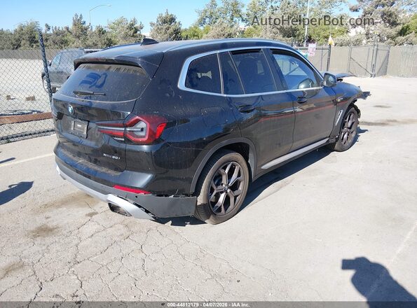 5UX53DP09N9J61524 2022 BMW X3 Black Tył prawy