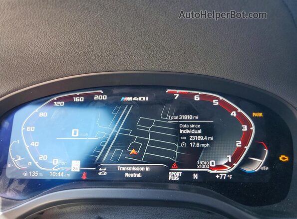 5UX83DP03P9T27018 2023 BMW X3 Black ხელსაწყოთა პანელის ხედი