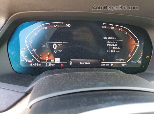 5UXCR6C01N9M90662 2022 BMW X5 Black Widok zestawu wskaźników