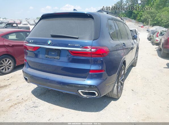 5UXCW2C04L9B43425 2020 BMW X7 Blue Trasero derecho