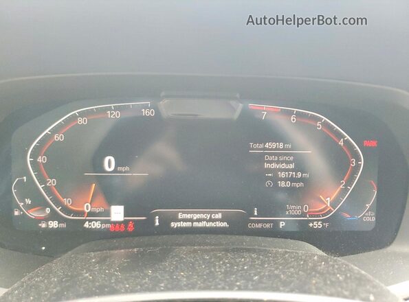 5UXCW2C51KLB43654 2019 BMW X7 Black Вид щитка приладів