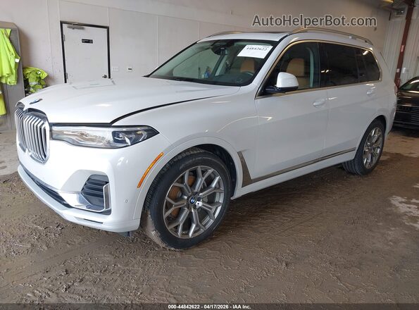 5UXCW2C52KL084983 2019 BMW X7 White Առջևի ձախ երեք քառորդ տեսարան