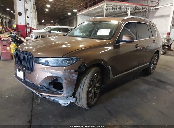 5UXCW2C54KLB43437 2019 BMW X7 Brown Передня ліва чверть
