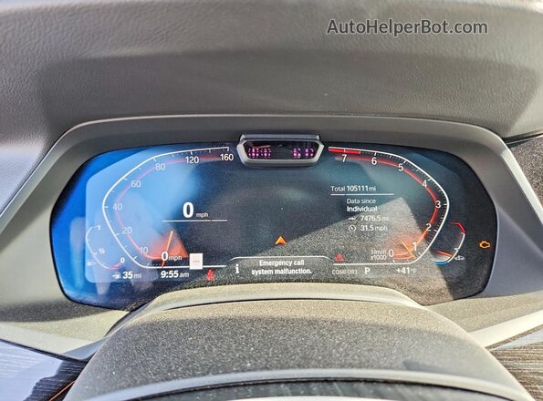 5UXCW2C5XKL086691 2019 BMW X7 Black Սարքավորումների վահանակի տեսք