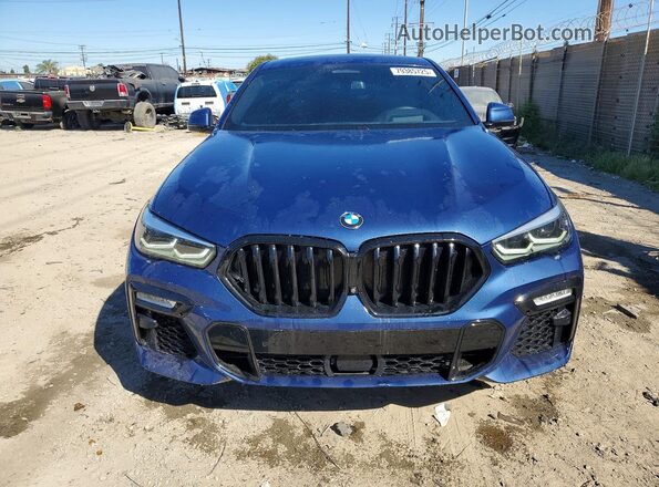 5UXCY4C04M9F36459 2021 BMW X6 Blue 