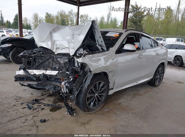 5UXCY6C01L9B63214 2020 BMW X6 White წინა მარცხენა ხედი სამი მეოთხედიდან