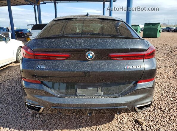 5UXCY8C07M9G38166 2021 BMW X6 Black უკანა ხედი