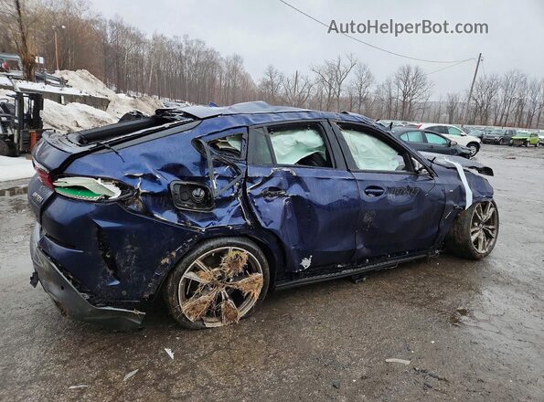 5UXCY8C0XM9E66411 2021 BMW X6 Blue Tył prawy