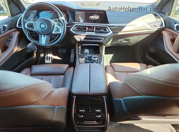 5UXTA6C07P9P39055 2023 BMW X5 White Dashboard view