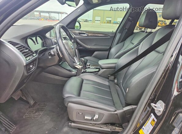 5UXTR7C59KLF29923 2019 BMW X3 Black Вид салону спереду