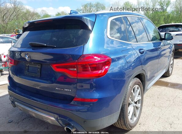 5UXTR9C50KLR05028 2019 BMW X3 Blue Задня права чверть