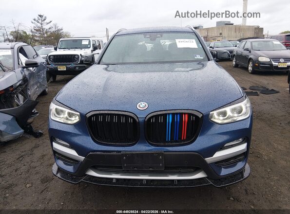 5UXTR9C52KLE12292 2019 BMW X3 Blue Вид щитка приладів