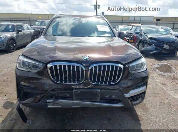 5UXTY3C00L9D06295 2020 BMW X3 Brown Սարքավորումների վահանակի տեսք
