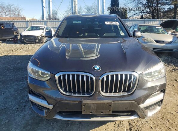 5UXTY3C02M9F00330 2021 BMW X3 Black Widok z przodu