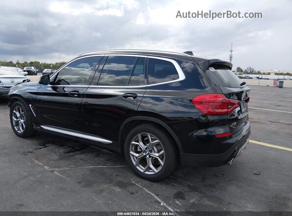 5UXTY3C03M9E54877 2021 BMW X3 Black Հետևի ձախ