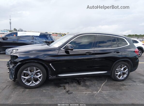 5UXTY3C03M9E54877 2021 BMW X3 Black Սալոնի 360 աստիճան տեսք