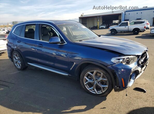 5UXTY3C05L9C13885 2020 BMW X3 Blue Przód prawy