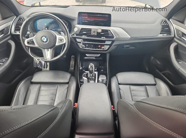 5UXTY3C07M9F84385 2021 BMW X3 Black წინა პანელის ხედი