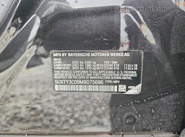 5UXTY3C09M9D75696 2021 BMW X3 Gray Engine compartment view
