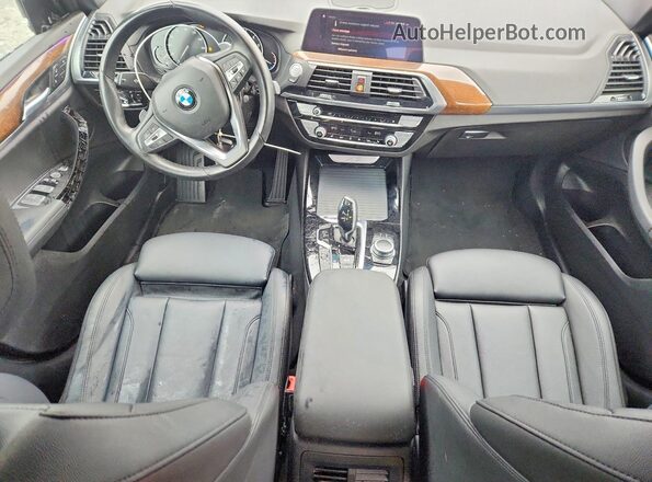 5UXTY3C09M9D75696 2021 BMW X3 Gray Dashboard view