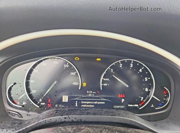5UXTY3C09M9D75696 2021 BMW X3 Gray Instrument cluster view