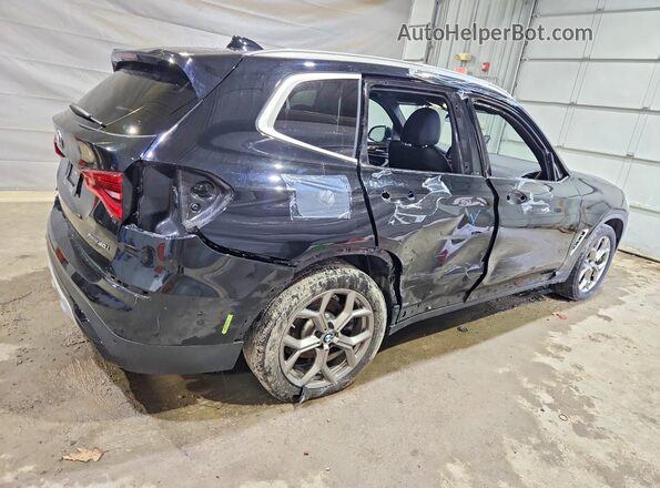 5UXTY5C00M9E82695 2021 BMW X3 Black უკანა მარჯვენა
