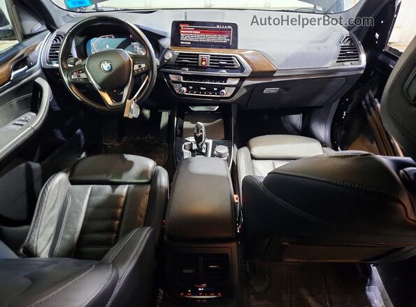 5UXTY5C00M9E82695 2021 BMW X3 Black წინა პანელის ხედი