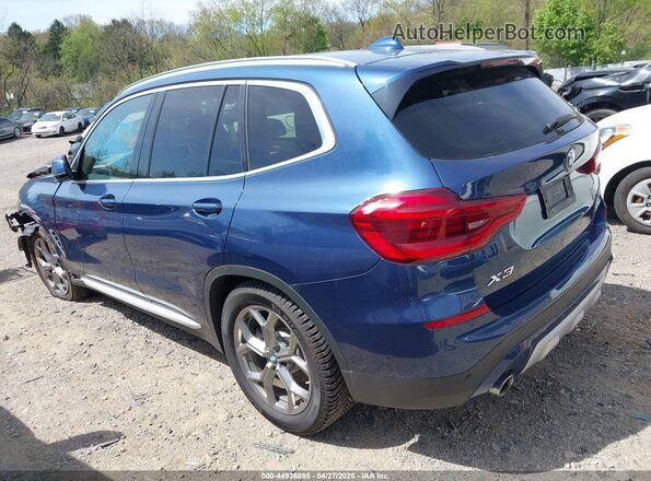 5UXTY5C05LLT33309 2020 BMW X3 Blue Հետևի ձախ