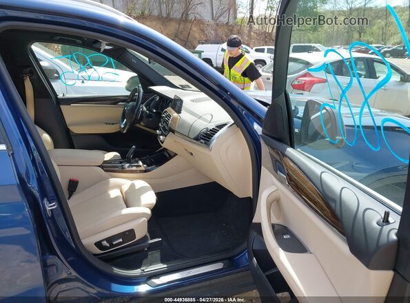 5UXTY5C05LLT33309 2020 BMW X3 Blue Սալոնի դիմացի տեսք