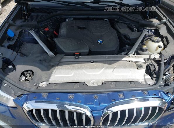 5UXTY5C05LLT33309 2020 BMW X3 Blue Հետևի տեսք