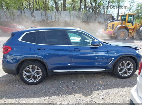 5UXTY5C05LLT33309 2020 BMW X3 Blue Սալոնի հետևի տեսք