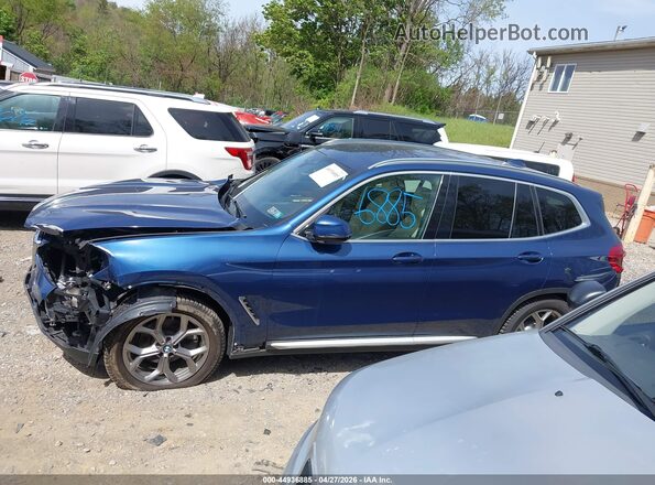 5UXTY5C05LLT33309 2020 BMW X3 Blue Սալոնի 360 աստիճան տեսք