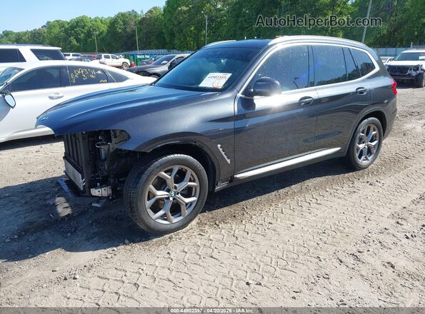 5UXTY5C07L9D50371 2020 BMW X3 Черный Передняя левая четверть