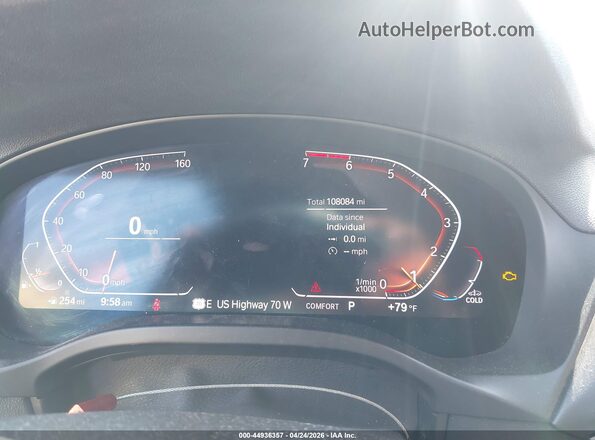 5UXTY5C0XLLT32141 2020 BMW X3 White Հետևի նստատեղերի տեսք