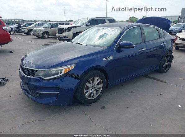 5XXGT4L39GG078627 2016 KIA OPTIMA Blue წინა მარცხენა ხედი სამი მეოთხედიდან